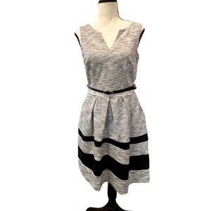 NWT Sleeveless Fit & Flare Heather Gray and Black
